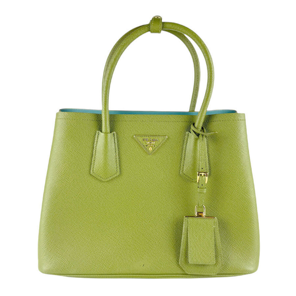 Prada 2way Shoulder Bag Leather Matcha Gold